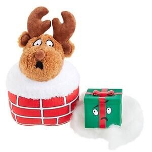 OMG Surprise 2-in-1 Plush Restless Reindeer‎ Medium Dog Toy + Squeaky Gift Box